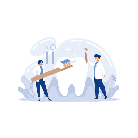 Dental checkup  Illustration