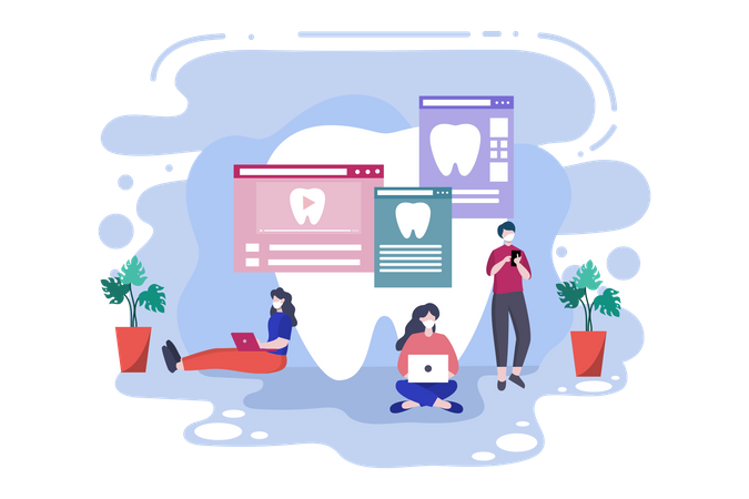 Dental checkup tutorial  Illustration