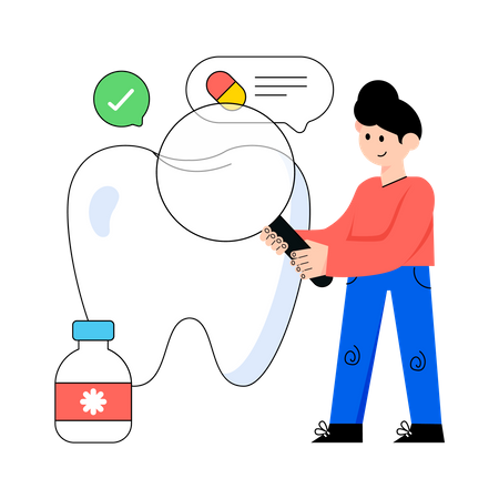 Dental Examination  Illustration