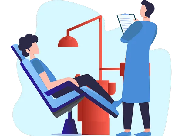 Dental Examination  Illustration