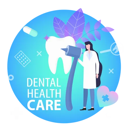 Dental health care Illustration