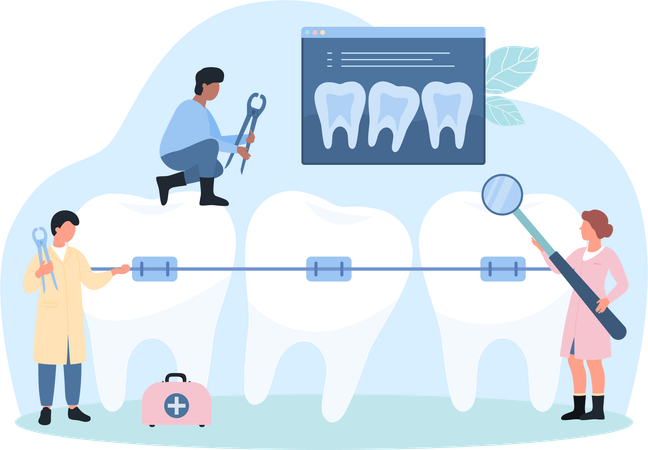 Dental Hygiene Checkup  Illustration