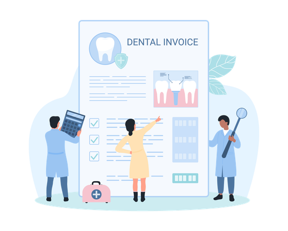 Dental insurance for tooth care  Illustration