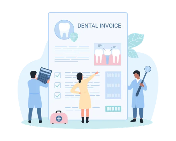 Dental insurance for tooth care  Illustration