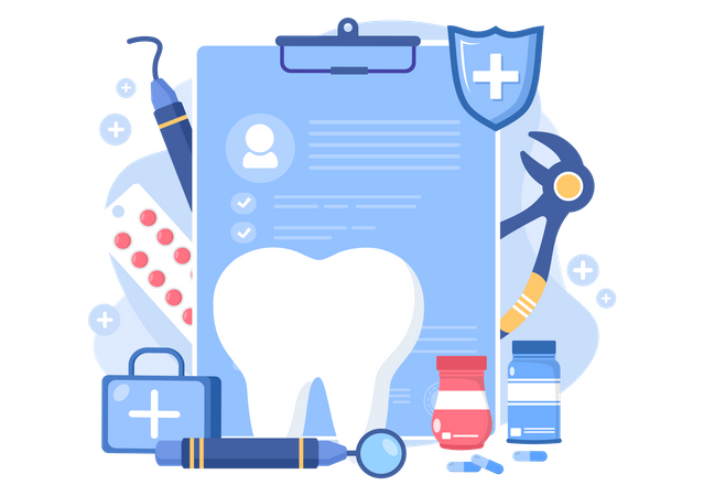Dental report  일러스트레이션