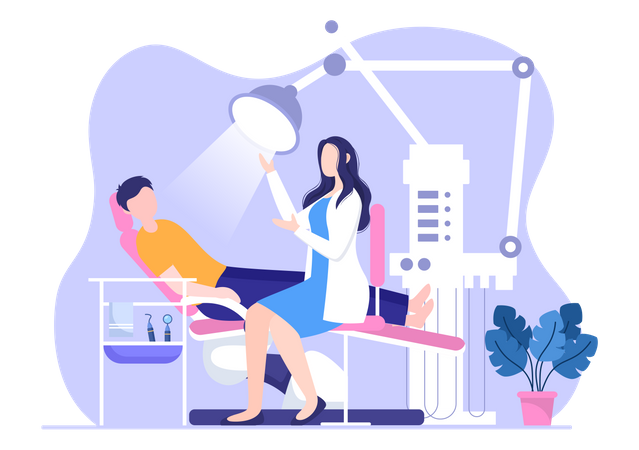 Dental treatment  Illustration