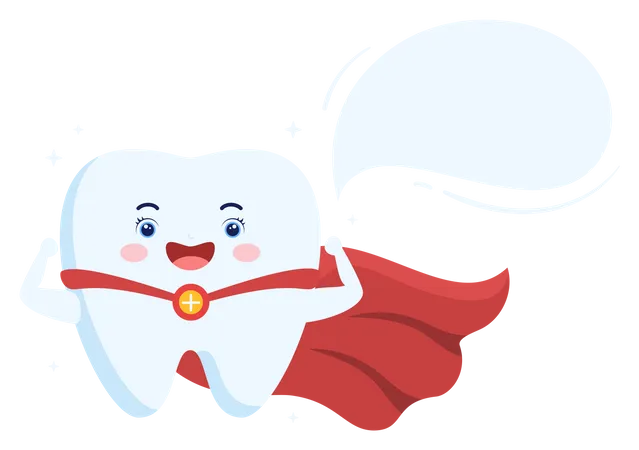 Dentes saudáveis  Ilustração
