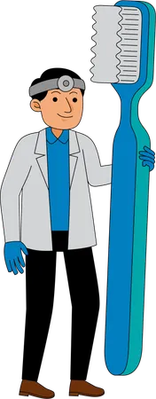 Dentist advises to brush teeth daily  Illustration