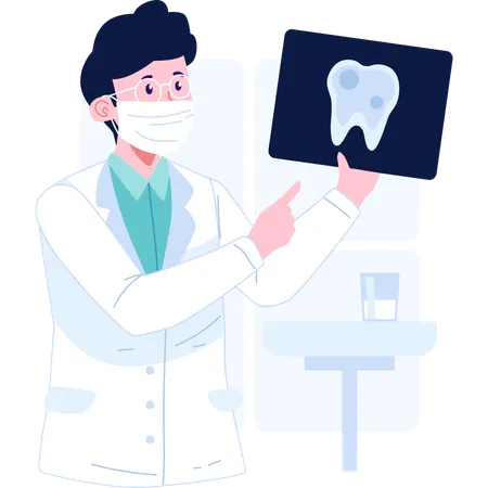 Dentist Vector Character Illustration Illustration