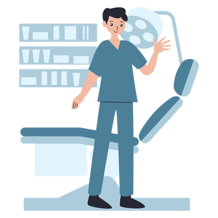 Dentist operating room  Illustration