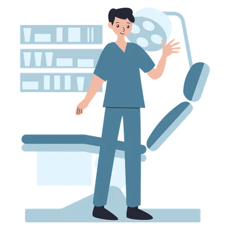 Dentist operating room  Illustration