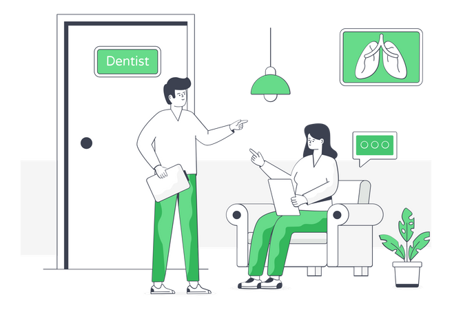 Dentist Waiting Room  Illustration