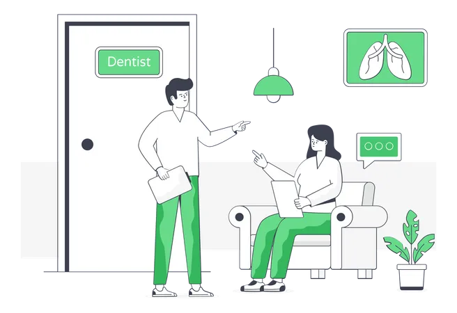 Dentist Waiting Room  Illustration