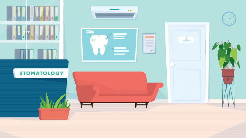 Dentist Waiting Room  イラスト