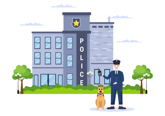 Departamento de Comisaría de Policía  Ilustración
