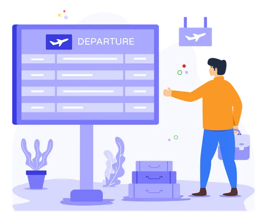 Departure Board  Illustration