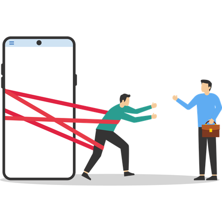 Dépendance aux smartphones  Illustration