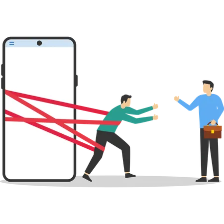 Dépendance aux smartphones  Illustration