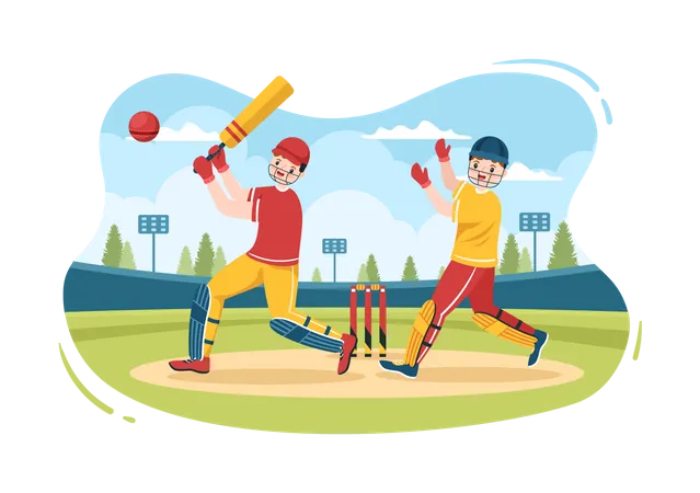 Deporte de críquet  Ilustración