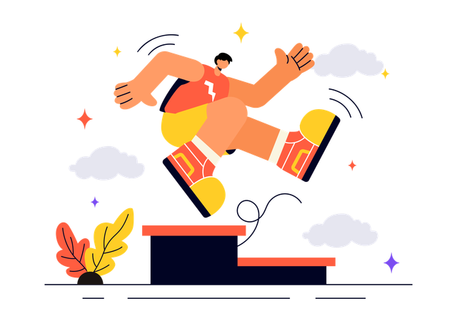 Deportes de parkour  Ilustración