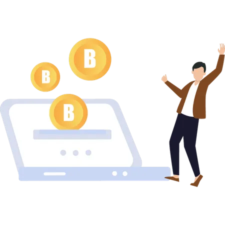 Deposit bitcoin  Illustration