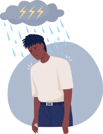 Depressed Man  Illustration