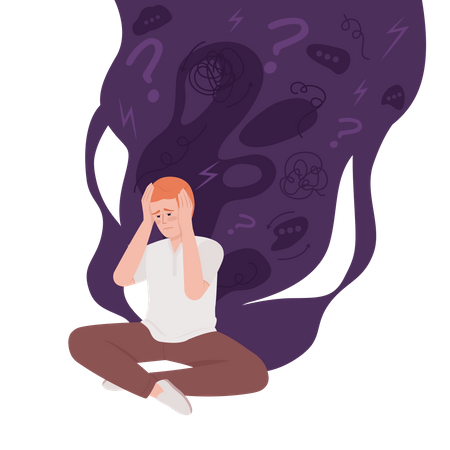 Depressed man Illustration
