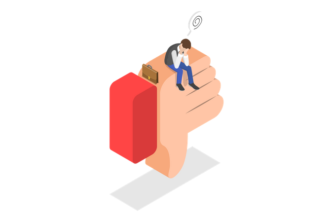 Depressed Man  Illustration