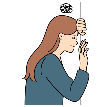 Depressed woman  Illustration