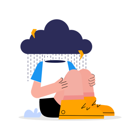 Depression Disorder  Illustration