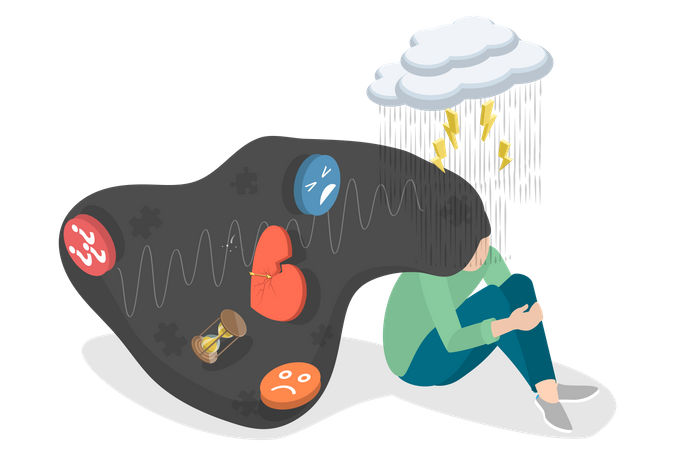 Dépression émotionnelle  Illustration