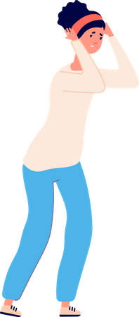 Depressive Frau  Illustration