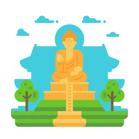 Der große Buddha  Illustration