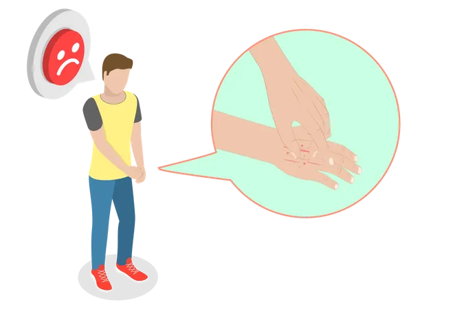 Dermatite atópica  Ilustração