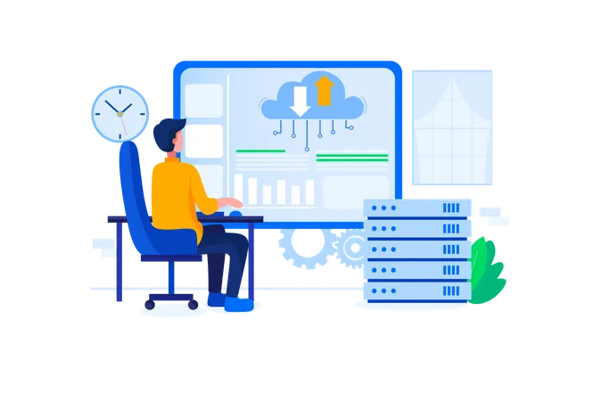 Desarrollador de bases de datos  Ilustración