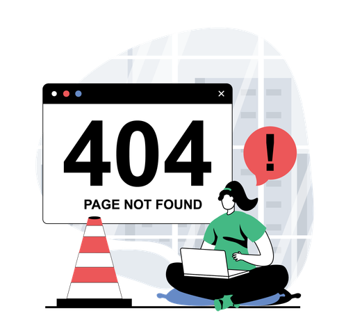 El desarrollador trabaja en la página de error 404  Ilustración