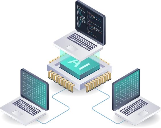 Desarrollo de programas de inteligencia artificial  Ilustración