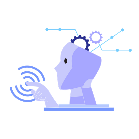 Desarrollo del cerebro robótico  Ilustración