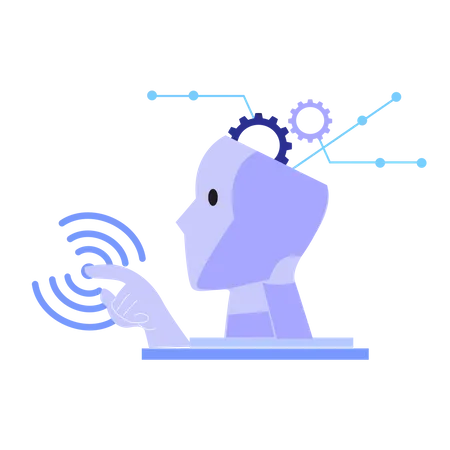 Desarrollo del cerebro robótico  Ilustración