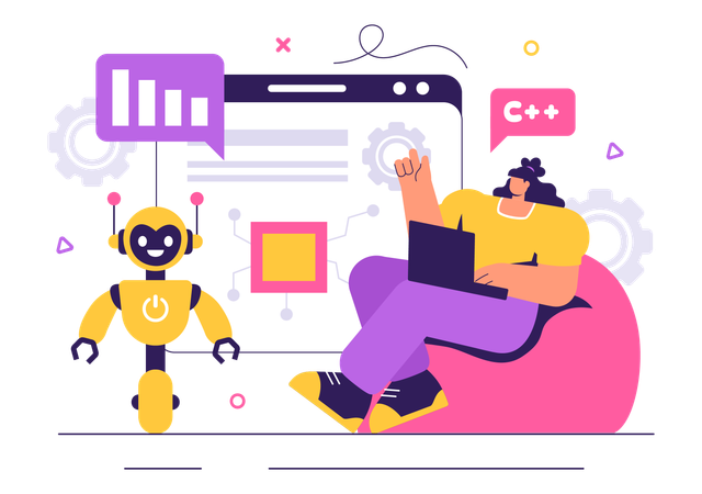 Desarrollo de chatbots  Ilustración