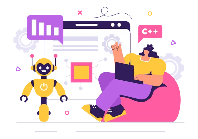 Desarrollo de chatbots  Ilustración