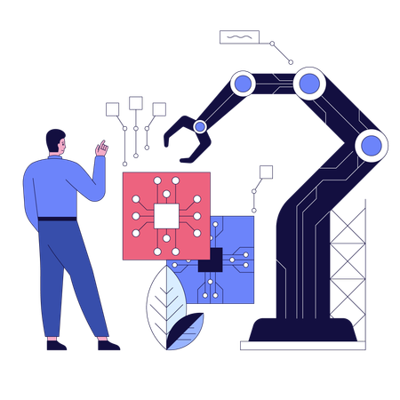 Desarrollo de chips de microprocesadores por parte de empleados  Ilustración