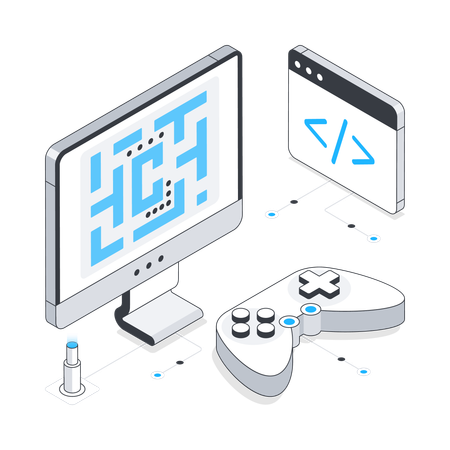 Desarrollo de juegos en computadora  Ilustración