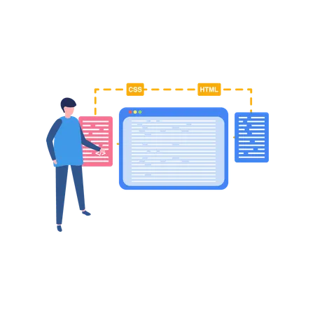 Desarrollo de sitios web  Ilustración