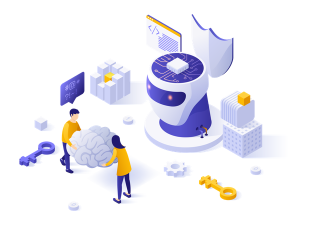 Desarrollo de tecnología de IA  Ilustración