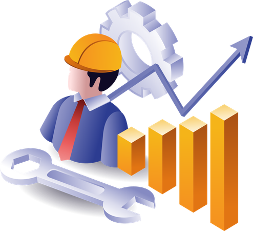 Desarrollo empresarial de edificios  Ilustración