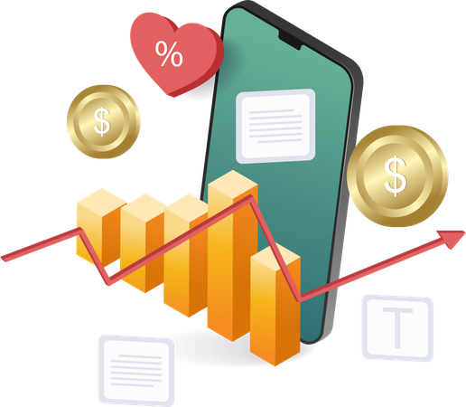 Tecnología de desarrollo empresarial de teléfonos inteligentes  일러스트레이션