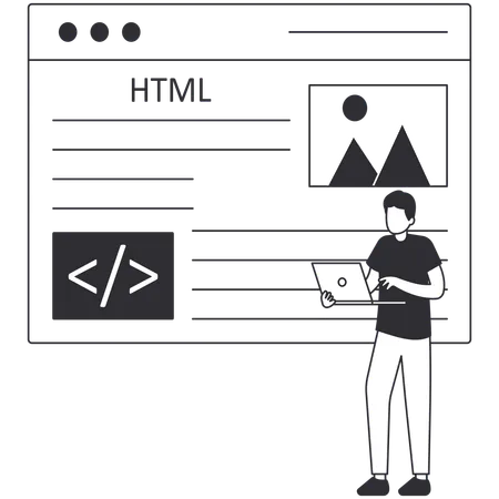 Desarrollo de sitios web  Ilustración