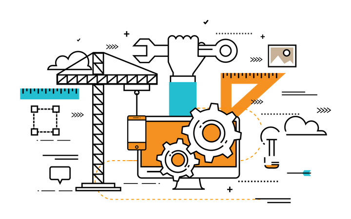 Desarrollo de sitios web  Ilustración