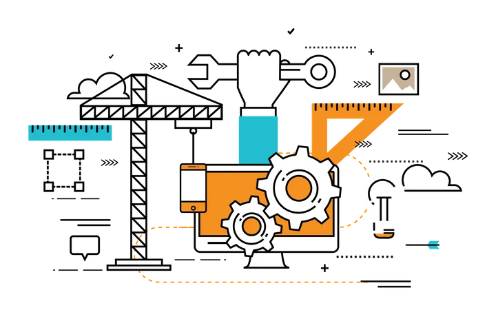 Desarrollo de sitios web  Ilustración